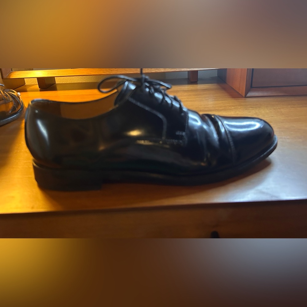 Men’s Cole Haan Black Leather Dress Shoes Size 10M - Picture 6 of 15